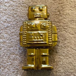 Metal robot decoration.